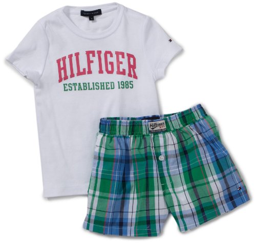 Tommy Hilfiger Kinder Karl woven PJ set 1187901429, Gr. 8 (CLASSIC WHITE 100) Preisvergleich