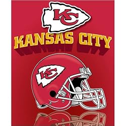 Kansas City Chiefs Light Weight Fleece NFL Blanket (Grid Iron) (50x60) by Northwest