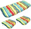 3-Piece Wicker Furniture Cushion Set - Seaside Caribbean