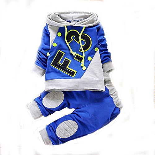 Lucear Baby Clothing Set Little Boys' Cotton Hoodie and Pants Jog Set