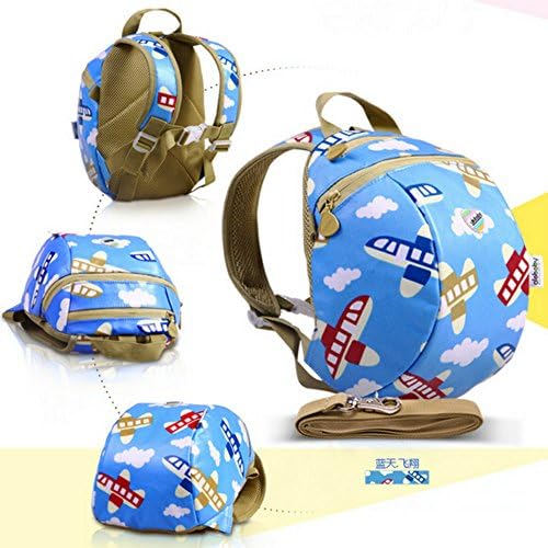Toddler Safety Harness Mini Backpack with Tether Strap (Airplane)