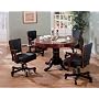 Three-in-one Cherry Finish Wood Dining, Poker, Bumper Pool Table With Chairs Set