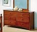 Dresser with Ball Shaped Handles in Distressed Oak Finish