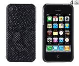 Black Alligator Skin Case for Apple iPhone 4, 4S (AT&T, Verizon, Sprint)