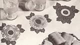 Vintage Crochet PATTERN to make - Dahlia Flowers Motif Glass Coasters. NOT a finished item. This is a pattern and/or instructions to make the item only.