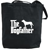 Canvas Tote Bag Black The Dogfather Greater Swiss Mountain Dog Dog