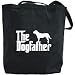 Canvas Tote Bag Black  The Dogfather Greater Swiss Mountain Dog  Dog