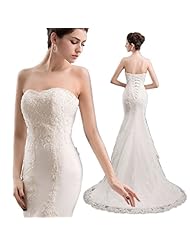 Mermaid Lace-Up Sweetheart  Dress with a Court Train 