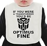 If You Were A Transformer Slogan ネクタイを有する有機ビブ Medium