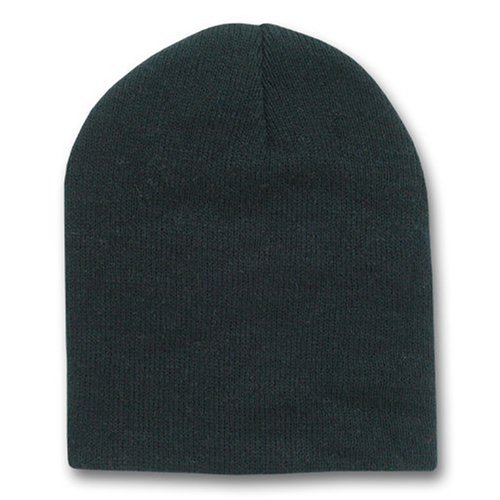 Solid Blank Short Beanie Cap - (Many Colors Available)