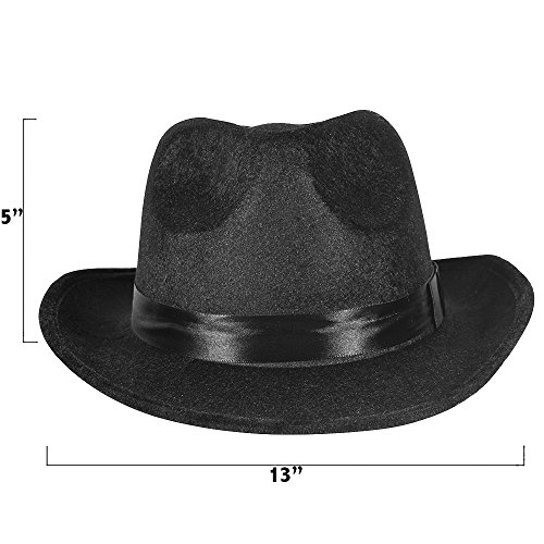 black fedora party hats