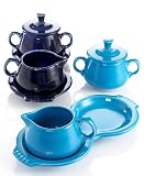 Fiesta Scarlet 821 Sugar and Creamer with Tray
