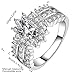Fashion Elegant Silver Jewelry Austrian Crystal Sunflower Lucky Ring Wedding Ring
