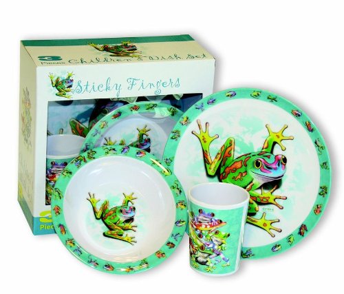 Motorhead ProductsSticky Fingers' Frogs 3-Piece Children's Dish Set