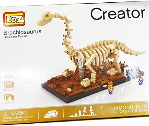 Brachiosaurus Dinosaur Jurassic Park Building Blocks Movies Fossil Skeleton World Nanoblocks diy Plush Toy Figure Block Party Supplies Gift with Original Box