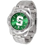 Michigan State Spartans NCAA AnoChrome Sport Mens Watch (Metal Band)