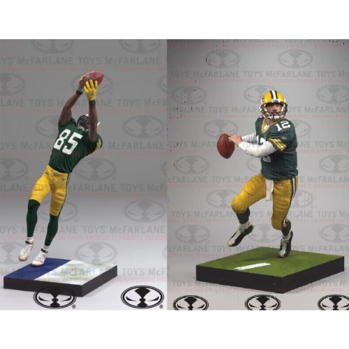 McFarlane Green Bay Packers Aaron Rodgers & Greg Jennings Action Figures