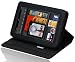 splash SIGNATURE Folio Leather Case Cover Fits Amazon Kindle FIRE Tablet with Stand (Black)
