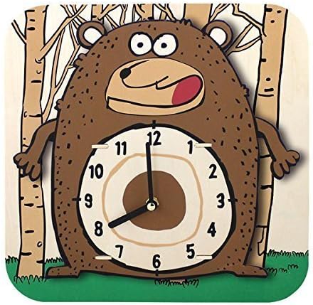 Cartoon Wooden Clock - Bear