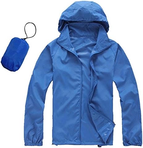 Evaric Windproof Waterproof Jacket Bike Bicycle Outdoor Sport Hiking Raincoat Men Women Navy BlueXXL/US14/UK16/EU44