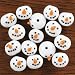 Lot of 50 Glass Snowman Beads Kids Christmas Crafts Jewelry