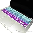 TopCase Faded Ombre Series Light Blue & Purple Silicone Keyboard Cover Skin for Macbook 13" Unibody / Macbook Pro 13" 15" 17" with or without Retina Display / New Macbook Air 13" / Wireless Keyboard