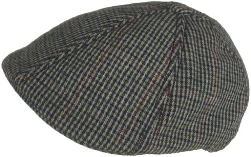 "Blake Wool Houndstooth Ivy Scally Cap Duck Bill Hat