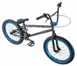 Eastern Bikes Chief BMX Bike (Matte Black with Blue, 20-Inch)