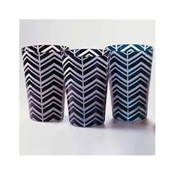 herringbone glasware tumbler set