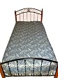 Dark Blue Pashmina Jamavar Bedspread Indian Bedding Twin Size Throw Bedsheet