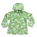 Hatley - Girls Daisies Hooded Raincoat, Light Green