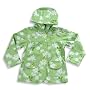 Hatley - Girls Daisies Hooded Raincoat, Light Green