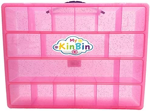 PINK GLITTER Shopkins Compatible Storage Case, My KinBin Organizer for Shopkins, Portable Container, Fits Over 200 Characters, Sturdy, Lightweight Carrying Travel Case