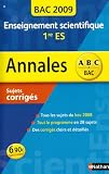 Enseignement scientifique 1e ES : Sujets corrigés