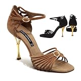 Article 883 - Ladies' Latin Sandal with a 3.0 Inch Brass Metal Heel