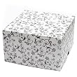 Platinum Floral - Set of 4 Two Piece Gift Boxes (5" x 5" x 3")