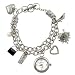 Geneva Platinum Toggle Charm Plus Size Watch