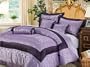 7 Pieces Light Purple Jacquard Floral Comforter Set Bed-in-a-bag Set Queen Size Bedding
