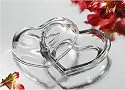 GLASS HEART BOX GLASS HEART BOWL WITH COVER