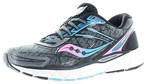 Saucony Women's Breakthru Running Shoe, Grey/Pink/Blue, 7.5 M US