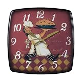 Sterling Home Wood Busy Chef Clock