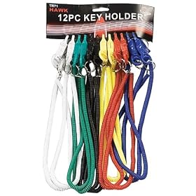 12PC ASSORTED COIL KEY HOLDER:TR-00006: Home Improvement