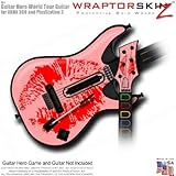 Big Kiss Red on Pink Skin fits Band Hero, Guitar Hero 5 & World Tour Guitar ....