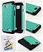 Thousand Eight(TM) For LG Optimus L90 Diamond Studded Silicone Rubber Skin Hard Case + [FREE LCD Screen Protector Shield(Ultra Clear)+Touch Screen Stylus] (Diamond teal)
