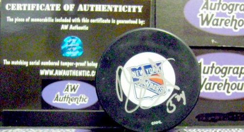 Michael Del Zotto Autographed Puck - - Autographed NHL PucksB004BRTMJS : image