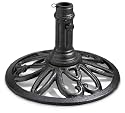 Decorative Iron Umbrella Base Black