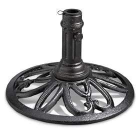 Decorative Iron Umbrella Base Black by Unknown