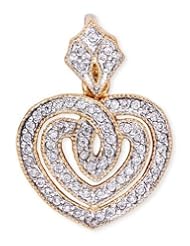 C.Z. Diamond Two-Tone Eternal Open Heart Pendant