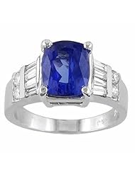 14K White Gold Tanzanite and Diamond Ring -- LIFETIME WARRANTY