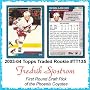 Topps Fredrik Sjostrom 2003-04 Rookie Card